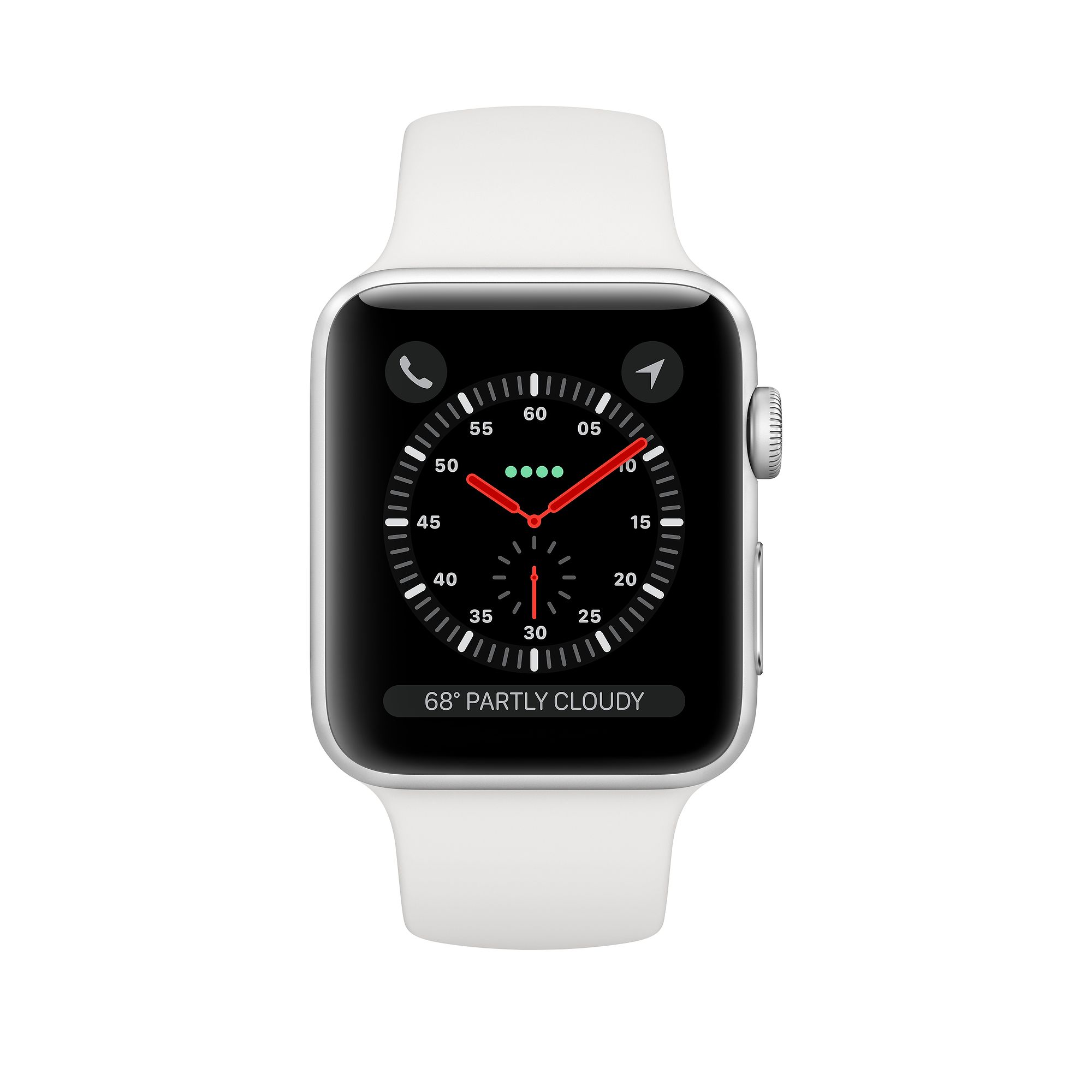 white and silver apple watch