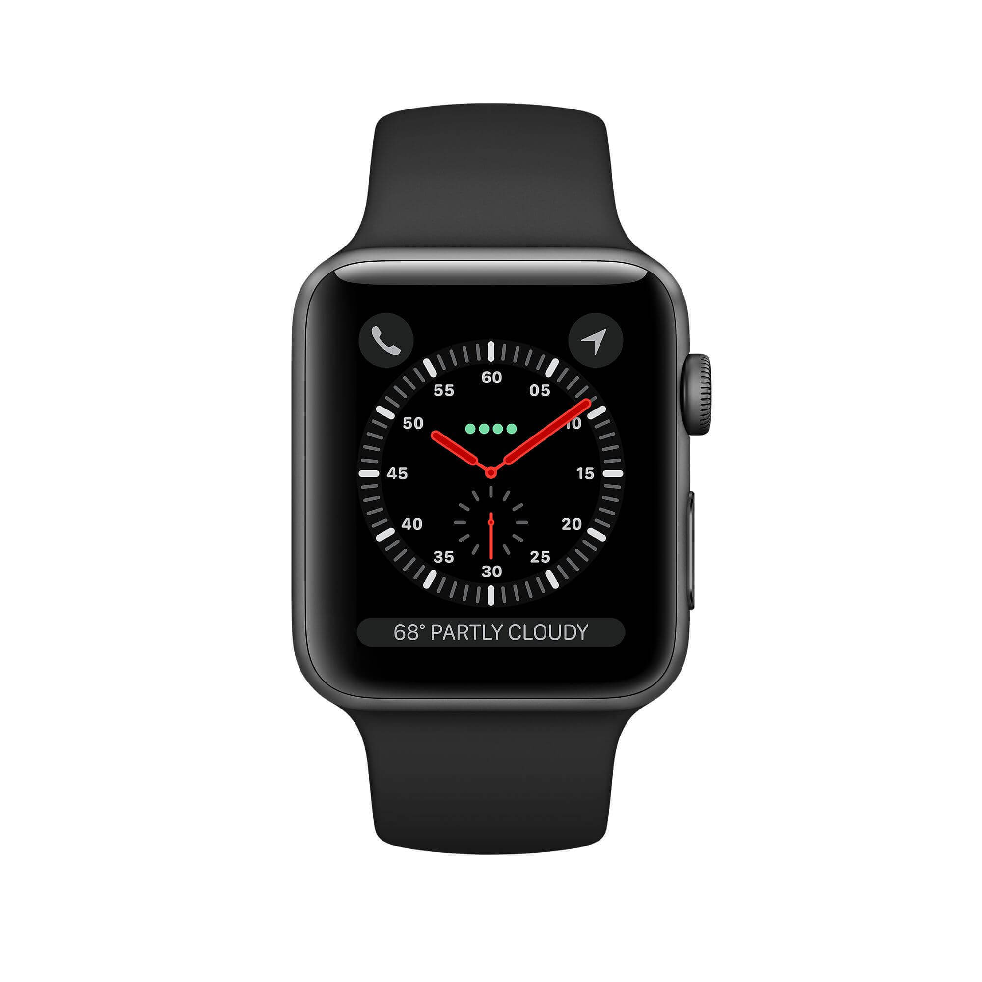 Apple Watch Space Gray Aluminum Black Sport Band Series 3 in Nigeria.