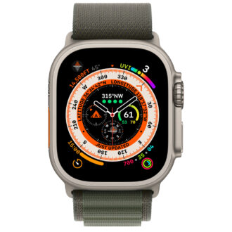 Apple Watch Ultra Titanium Case with Green Alpine Loop price in Nigeria. Buy Apple Watch Ultra in Lagos Abuja Kaduna Port Harcourt Jos Kano Calabar Warri Benin Akure Ado Bayelsa Yenegoa Ibadan Akure Ondo Calabra Eket Katsina Ilorin Osun Ife Ogun Nigeria
