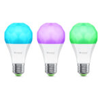 Nanoleaf Essentials Matter A19 Smart Bulb - Thread & Matter-Enabled Smart LED Light Bulb - White and Color (3 Pack)