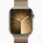 Apple Watch Series 9 Gold Stainless Steel with Milanese Loop