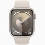 Apple Watch Series 9 Starlight Aluminum Case with Sport Band