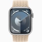 Apple Watch Series 9 Silver Aluminum Case with Braided Solo Loop