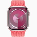 Apple Watch Series 9 Pink Aluminum Case with Braided Solo Loop