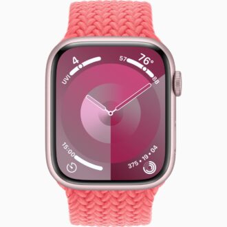 Apple Watch Series 9 Pink Aluminum Case with Guava Braided Solo Loop price in Nigeria. Buy 2023 Apple Watch Series 9 in Lagos Abuja Port Harcourt Kano Kaduna Ilorin Ogun Abeokuta Ibadan Osun Ife Akure Ondo Benin Edo Bayelsa Uyo Eket Calabar Jos Plateau State Accra Ghana