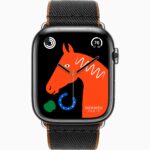 Apple Watch Hermès Space Black Stainless Steel Case with Twill Jump Single Tour