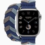 Apple Watch Hermès Silver Stainless Steel Case with Bridon Double Tour
