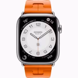 Apple Watch Hermès Silver Stainless Steel Case with Orange Kilim Single Tour price in Nigeria. Buy 2023 Apple Watch Hermès in Lagos Abuja Port Harcourt Kano Kaduna Ilorin Ogun Abeokuta Ibadan Osun Ife Akure Ondo Benin Edo Bayelsa Uyo Eket Calabar Jos Plateau State Accra Ghana