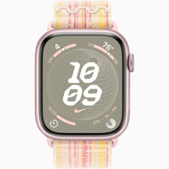 Apple Watch Series 9 Pink Aluminum Case with Starlight/Pink Nike Sport Loop price in Nigeria. Buy 2023 Apple Watch Nike Series 9 in Lagos Abuja Port Harcourt Kano Kaduna Ilorin Ogun Abeokuta Ibadan Osun Ife Akure Ondo Benin Edo Bayelsa Uyo Eket Calabar Jos Plateau State Accra Ghana