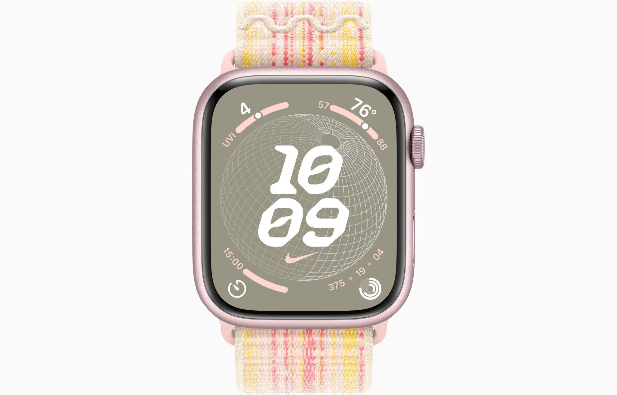 Buy Apple Watch Series 9 GPS, 41mm Pink Aluminium Case with Light Pink  Sport Loop - Apple (IN)
