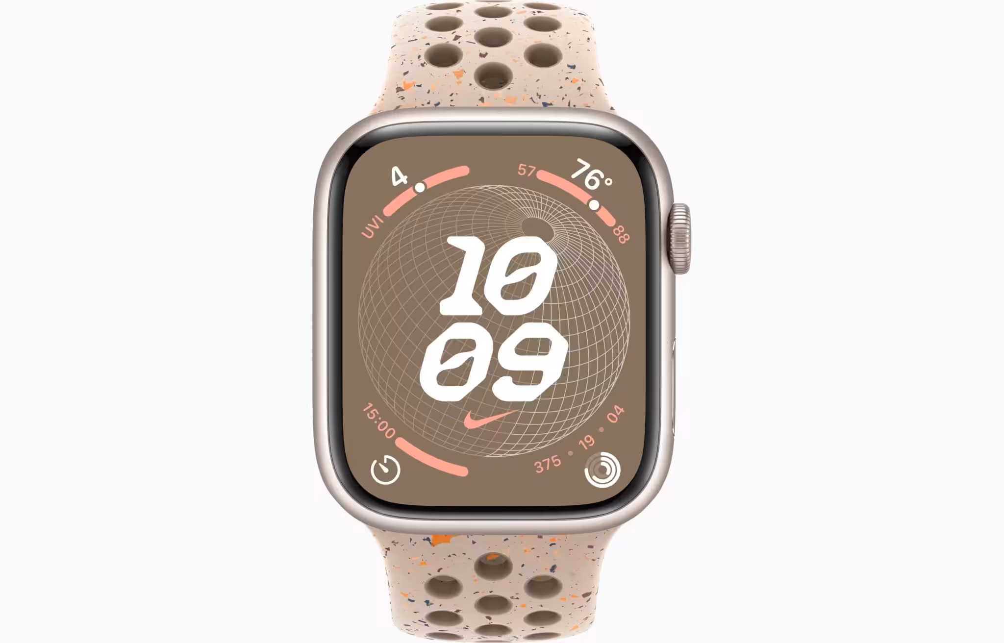 Apple Watch Series 9 Starlight Aluminum Case with Desert Stone Nike Sport Band price in Nigeria. Buy 2023 Apple Watch Nike Series 9 in Lagos Abuja Port Harcourt Kano Kaduna Ilorin Ogun Abeokuta Ibadan Osun Ife Akure Ondo Benin Edo Bayelsa Uyo Eket Calabar Jos Plateau State Accra Ghana
