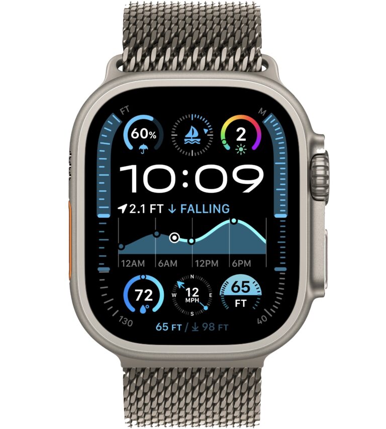 Apple Watch Ultra 2 Natural Titanium Case with Natural Titanium Milanese Loop