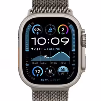 Apple Watch Ultra 2 Natural Titanium Case with Natural Titanium Milanese Loop