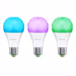 Nanoleaf Essentials Matter A19 Smart Bulb - Thread & Matter-Enabled Smart LED Light Bulb - White and Color (3 Pack)